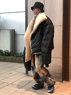 「KIJIMA TAKAYUKI」｜「アイテム（ダウンジャケット/コート）」を使った、Muraiさん（メンズ・173cm）の秋コーディネート