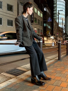 「DIET BUTCHER（ダイエットブッチャー）のアイテム」を使った、Muraiさん（メンズ・173cm）の秋コーディネート