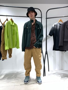 「KIJIMA TAKAYUKI」｜「アイテム（ブルゾン）」を使った、Muraiさん（メンズ・173cm）の夏コーディネート