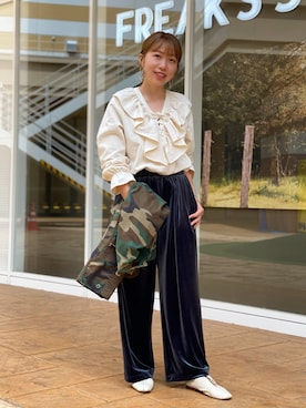 「freada」｜「アイテム（ジャケット/アウター）」を使った、kannaさん（レディース・156cm）の秋コーディネート