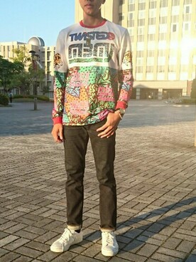 「Marc by Marc Jacobs（マークバイマークジェイコブス）のアイテム（トップス）」を使った、nanaoさん（レディース・162cm）の春コーディネート