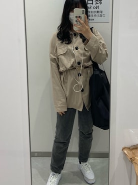 「chocomee（チョコミー）のアイテム（パンツ）」を使った、uuuuka:)さん（レディース・153cm）の春コーディネート