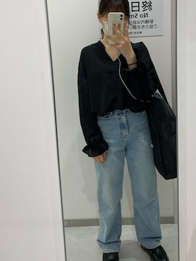 「chocomee（チョコミー）のアイテム（パンツ）」を使った、uuuuka:)さん（レディース・153cm）の春コーディネート