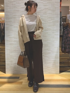 Erena🌼さん（レディース・160cm）の秋コーディネート