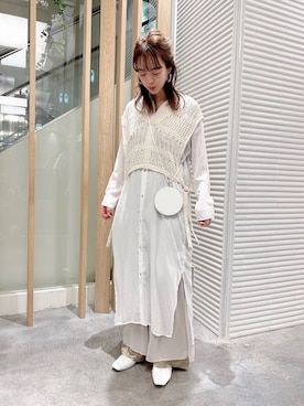 「アイテム（シャツワンピース）」を使った、saaya  ☺︎さん（レディース・166cm・20代）の春コーディネート