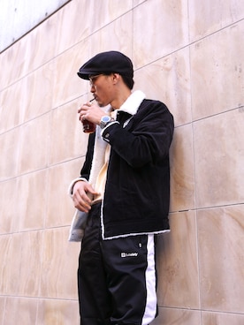 「Subciety（サブサエティ）のアイテム（ブルゾン）」を使った、INABAさん（メンズ・178cm）の冬コーディネート