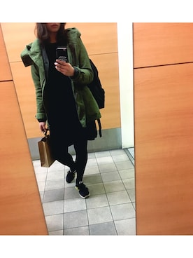 「ADAM ET ROPE'（アダムエロペ）のアイテム（モッズコート）」を使った、Taziさん（レディース・161cm）の春コーディネート