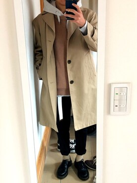 「アイテム（トレンチコート）」を使った、Neko兄さん（メンズ・173cm・20代）の春コーディネート