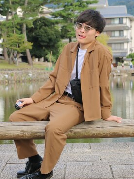 「adsr」｜「アイテム（ジャケット/アウター）」を使った、Hiroto Kidaniさん（メンズ・178cm）の秋コーディネート