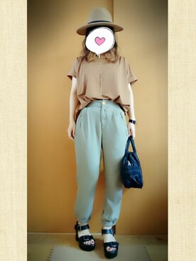 「おちびさん」｜「アイテム（アナログ腕時計）」を使った、✰ayamin✰さん（レディース・150cm）の夏コーディネート