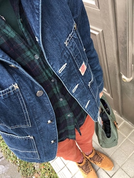 「HEAD LIGHT（ヘッドライト）のアイテム（ジャケット/アウター）」を使った、lovely green heartさん（レディース・153cm）の秋コーディネート