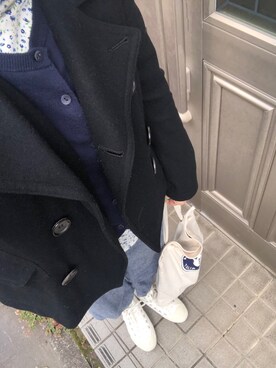 「Y's（ワイズ）のアイテム（ピーコート）」を使った、lovely green heartさん（レディース・153cm）の秋コーディネート