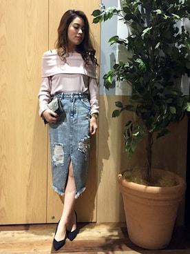 「VENCEEXCHANGE（ヴァンスエクスチェンジ）のアイテム（財布/小物）」を使った、kazuhaさん（レディース・150cm）の春コーディネート