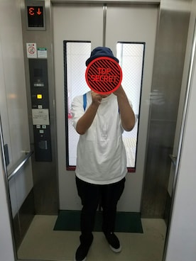 「SUPERTHANKS」｜「アイテム（帽子）」を使った、かとさんさん（メンズ・167cm）の夏コーディネート