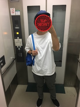 「SUPERTHANKS」｜「アイテム（帽子）」を使った、かとさんさん（メンズ・167cm）の夏コーディネート