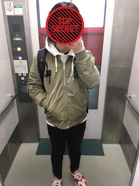 「cheap monday」｜「アイテム（ジャケット/アウター）」を使った、かとさんさん（メンズ・167cm）の春コーディネート