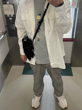 「BASECONTROL（ベースコントロール）のアイテム（パンツ）」を使った、かとさんさん（メンズ・167cm）の春コーディネート