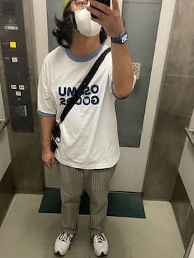 「BASECONTROL（ベースコントロール）のアイテム（パンツ）」を使った、かとさんさん（メンズ・167cm）の夏コーディネート