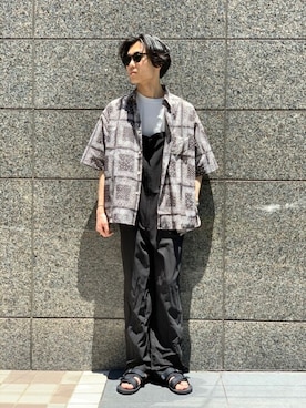 「417 EDIFICE（フォーワンセブンエディフィス）のアイテム（サロペット/オーバーオール）」を使った、MIWAさん（メンズ・181cm）の夏コーディネート