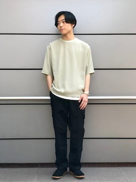 「417 EDIFICE（フォーワンセブンエディフィス）のアイテム（スニーカー）」を使った、MIWAさん（メンズ・181cm）の夏コーディネート