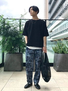 「エコバッグ」｜MIWAさん（メンズ・181cm）の夏コーディネート