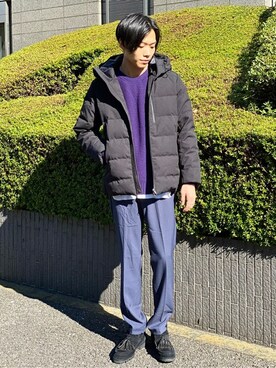 「417 EDIFICE（フォーワンセブンエディフィス）のアイテム（ダウンジャケット/コート）」を使った、MIWAさん（メンズ・181cm）の冬コーディネート