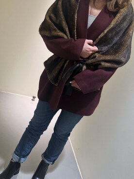 「woadblue（ウォードブルー）のアイテム（パンツ）」を使った、mipakiさん（レディース・160cm）の秋コーディネート