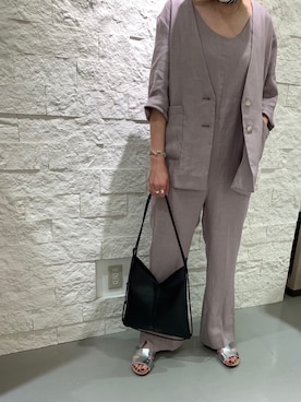 「アイテム（オールインワン・サロペット）」を使った、mipakiさん（レディース・170cm）の夏コーディネート