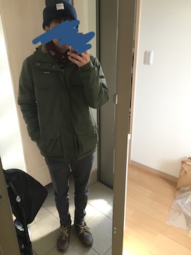 「クリスマス」｜「アイテム（マウンテンパーカー）」を使った、ぽぽぽさん（メンズ・174cm）の冬コーディネート