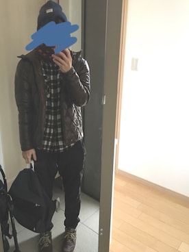 「Paul Smith（ポールスミス）のアイテム（ダウンジャケット/コート）」を使った、ぽぽぽさん（メンズ・174cm）の冬コーディネート
