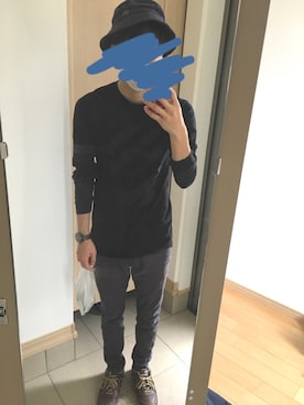 「Timberland（ティンバーランド）のアイテム（帽子）」を使った、ぽぽぽさん（メンズ・174cm）の春コーディネート
