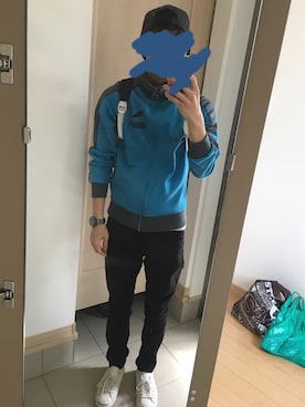 「ジャックパーセル」｜「アイテム（ジャージ）」を使った、ぽぽぽさん（メンズ・174cm）の春コーディネート