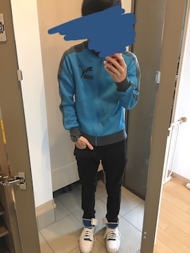 「PUMA」｜「アイテム（ジャージ）」を使った、ぽぽぽさん（メンズ・173cm）の春コーディネート