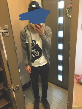 「N.HOOLYWOOD（N.ハリウッド）のアイテム（パーカー）」を使った、ぽぽぽさん（メンズ・173cm）の春コーディネート