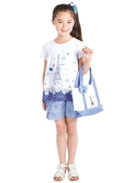 「アイテム（トートバッグ）」を使った、マザウェイズさん（キッズ・120cm）の春コーディネート