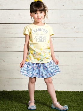 「アイテム（スカート）」を使った、マザウェイズさん（キッズ・120cm）の夏コーディネート