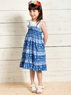 「アイテム（ワンピース/ドレス）」を使った、マザウェイズさん（キッズ・120cm）の夏コーディネート