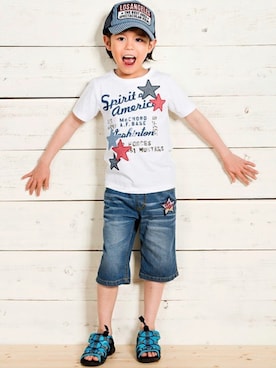 「motherways（マザウェイズ）のアイテム」を使った、マザウェイズさん（キッズ・120cm）の夏コーディネート