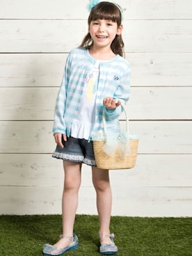 「アイテム（タンクトップ）」を使った、マザウェイズさん（キッズ・120cm）の夏コーディネート