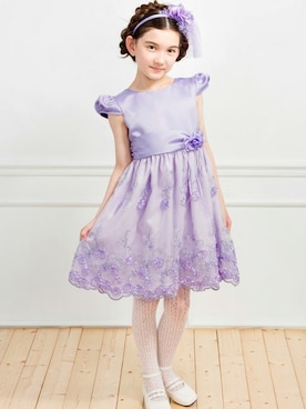 「アイテム（ドレス）」を使った、マザウェイズさん（キッズ・120cm）の夏コーディネート