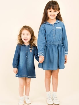 「アイテム（ワンピース/ドレス）」を使った、マザウェイズさん（キッズ・120cm）の夏コーディネート