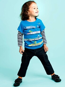 「motherways（マザウェイズ）のアイテム」を使った、マザウェイズさん（キッズ・90cm）の秋コーディネート