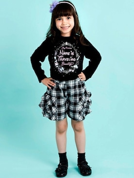 「アイテム（スカート）」を使った、マザウェイズさん（キッズ・120cm）の秋コーディネート