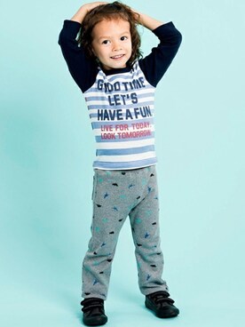 「アイテム（レギンス/スパッツ）」を使った、マザウェイズさん（キッズ・90cm）の秋コーディネート