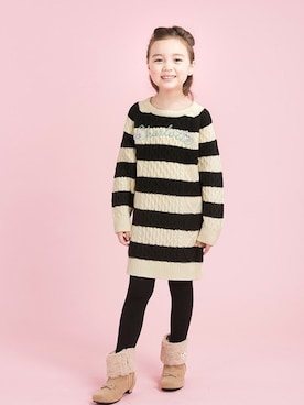 「アイテム（ワンピース/ドレス）」を使った、マザウェイズさん（キッズ・120cm）の秋コーディネート