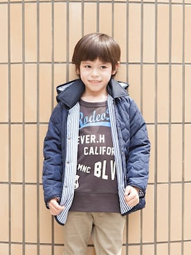 「アイテム（ブルゾン）」を使った、マザウェイズさん（キッズ・120cm）の秋コーディネート