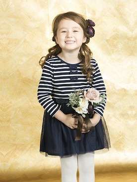 「アイテム（ワンピース）」を使った、マザウェイズさん（キッズ・90cm）の冬コーディネート