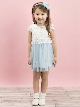 「アイテム（ワンピース/ドレス）」を使った、マザウェイズさん（キッズ・90cm）の冬コーディネート