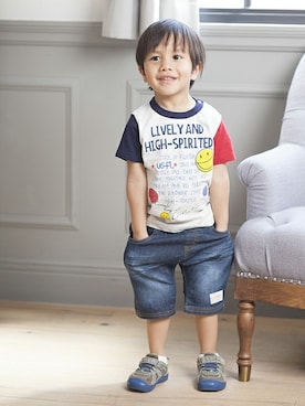 「motherways（マザウェイズ）のアイテム」を使った、マザウェイズさん（キッズ・90cm）の春コーディネート