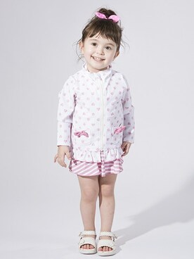 「アイテム（ラッシュガード）」を使った、マザウェイズさん（キッズ・90cm）の夏コーディネート